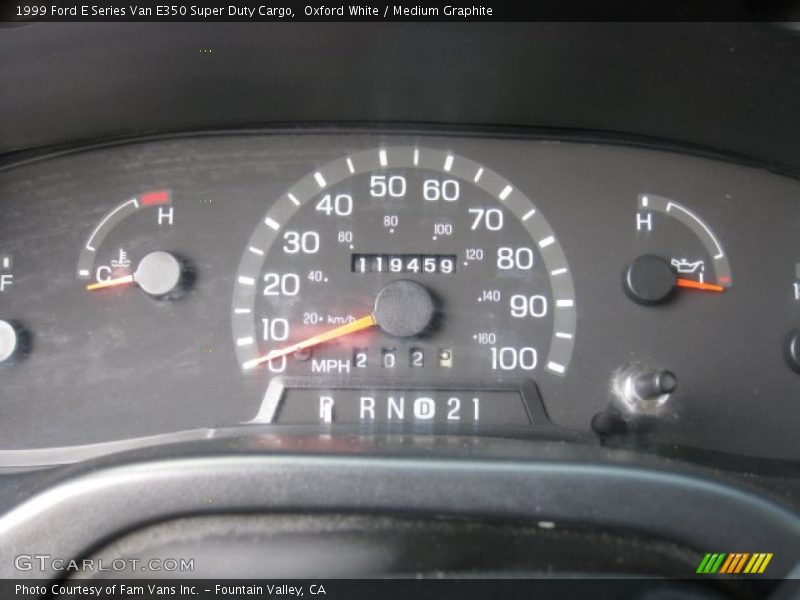 Oxford White / Medium Graphite 1999 Ford E Series Van E350 Super Duty Cargo