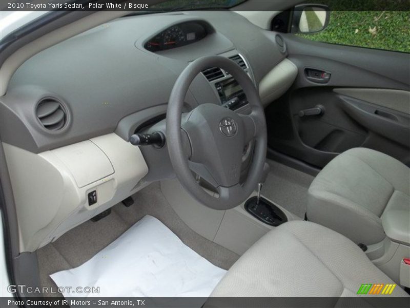 Polar White / Bisque 2010 Toyota Yaris Sedan