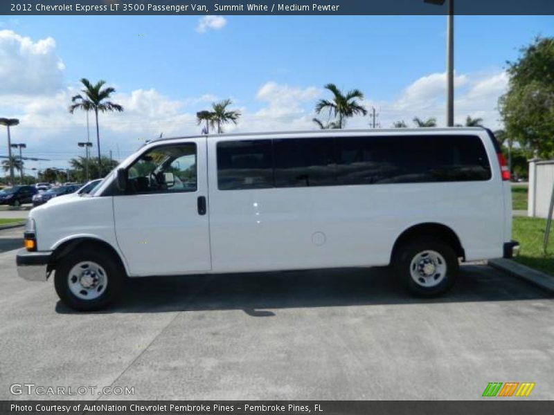 Summit White / Medium Pewter 2012 Chevrolet Express LT 3500 Passenger Van