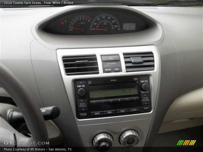 Polar White / Bisque 2010 Toyota Yaris Sedan