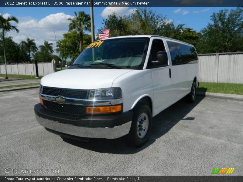 Summit White / Medium Pewter 2012 Chevrolet Express LT 3500 Passenger Van