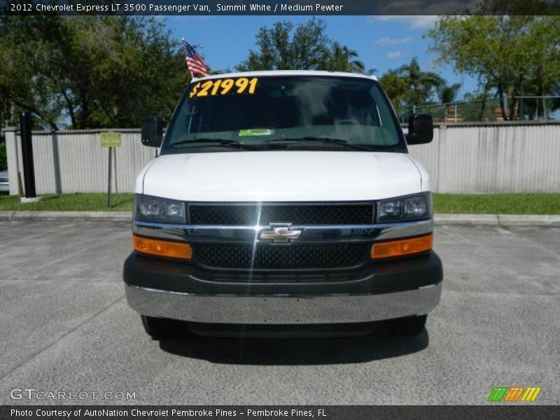 Summit White / Medium Pewter 2012 Chevrolet Express LT 3500 Passenger Van