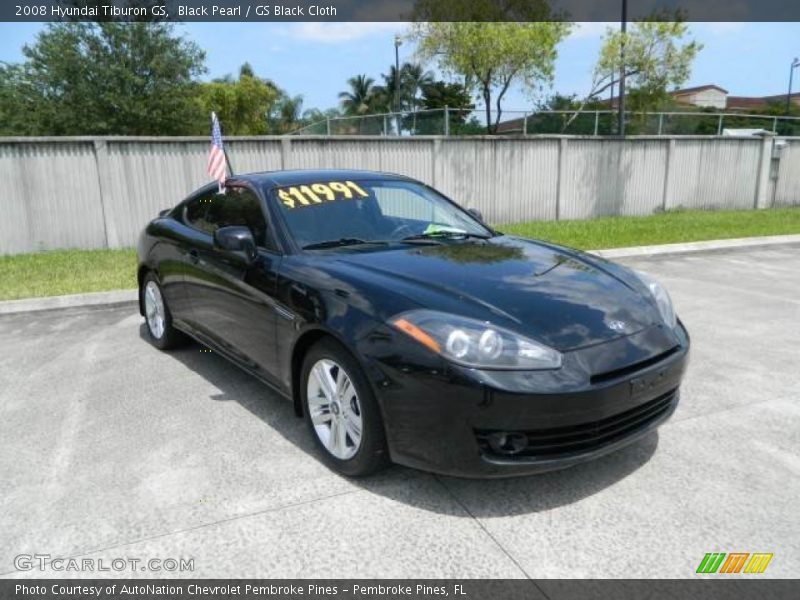 Black Pearl / GS Black Cloth 2008 Hyundai Tiburon GS