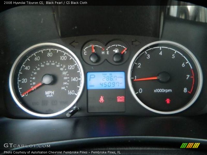 Black Pearl / GS Black Cloth 2008 Hyundai Tiburon GS