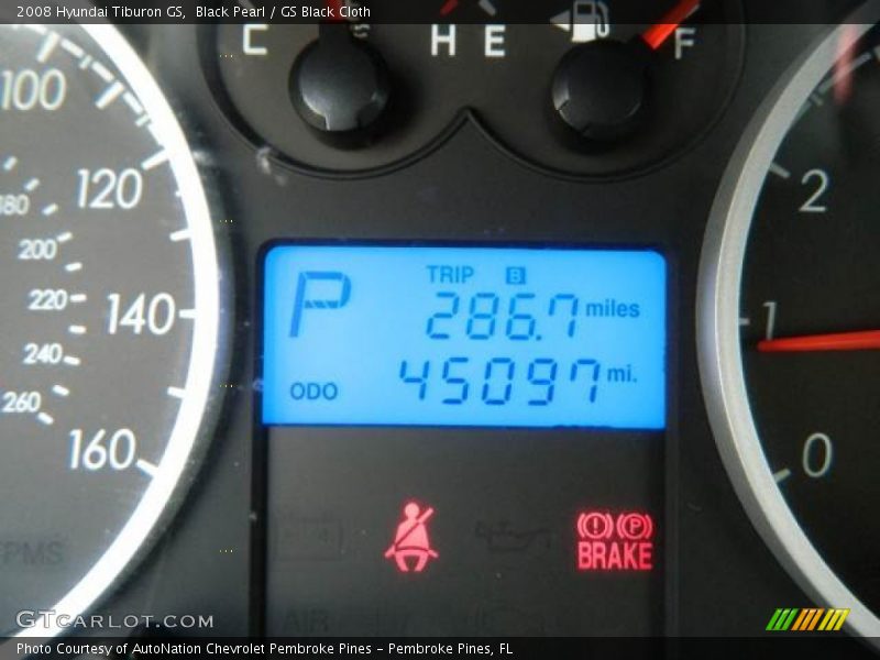 Black Pearl / GS Black Cloth 2008 Hyundai Tiburon GS