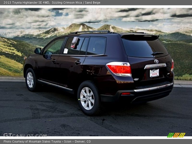 Sizzling Crimson Mica / Sand Beige 2013 Toyota Highlander SE 4WD