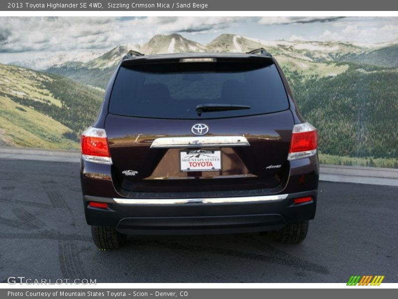 Sizzling Crimson Mica / Sand Beige 2013 Toyota Highlander SE 4WD