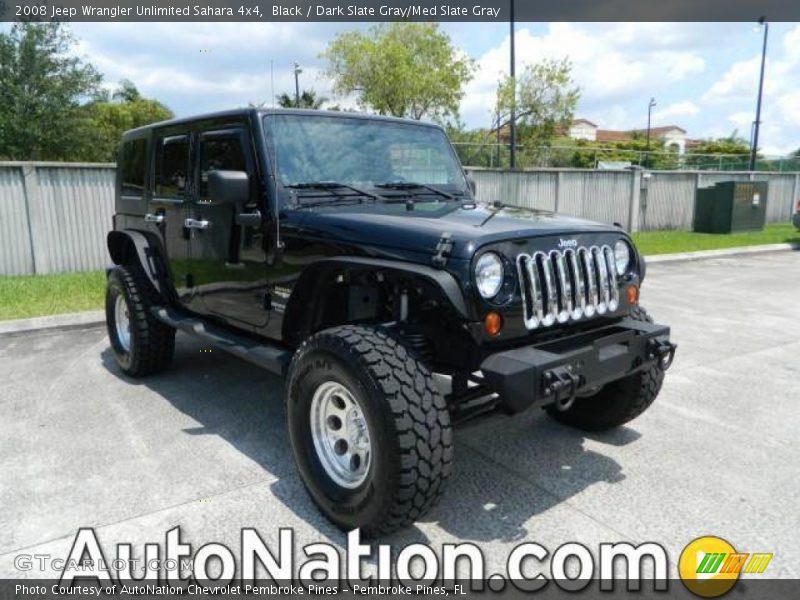 Black / Dark Slate Gray/Med Slate Gray 2008 Jeep Wrangler Unlimited Sahara 4x4