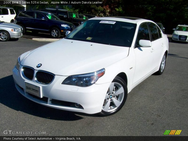 Alpine White / Auburn Dakota Leather 2006 BMW 5 Series 525xi Sedan