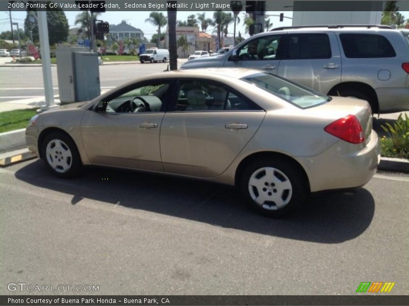 Sedona Beige Metallic / Light Taupe 2008 Pontiac G6 Value Leader Sedan