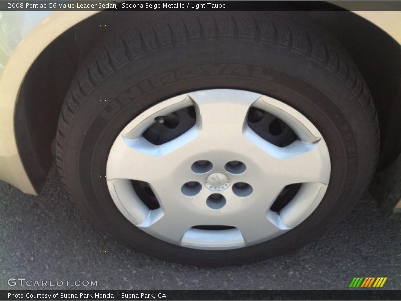 Sedona Beige Metallic / Light Taupe 2008 Pontiac G6 Value Leader Sedan