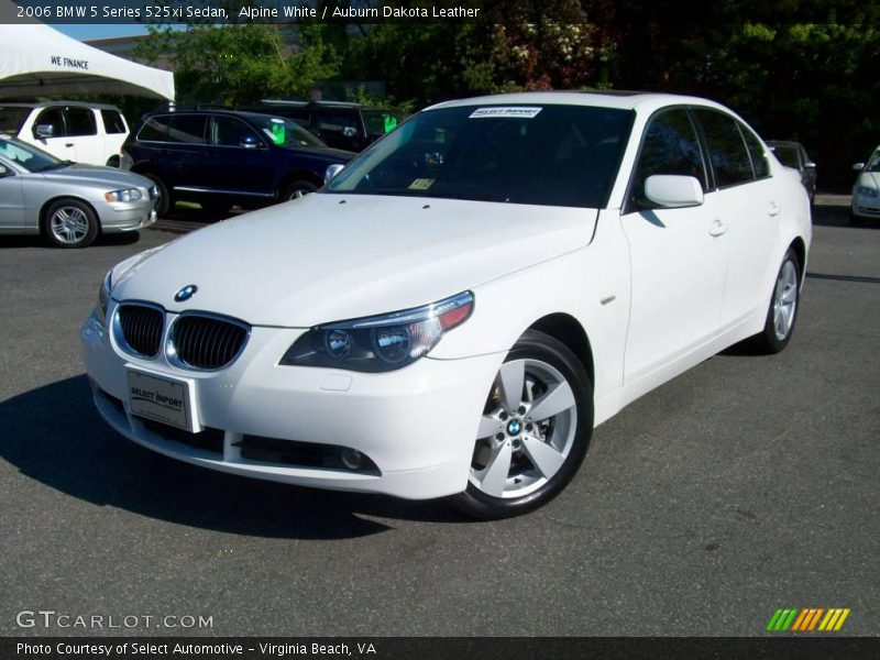 Alpine White / Auburn Dakota Leather 2006 BMW 5 Series 525xi Sedan