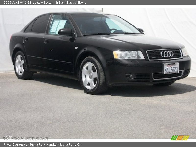 Brilliant Black / Ebony 2005 Audi A4 1.8T quattro Sedan