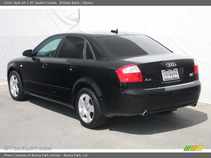 Brilliant Black / Ebony 2005 Audi A4 1.8T quattro Sedan