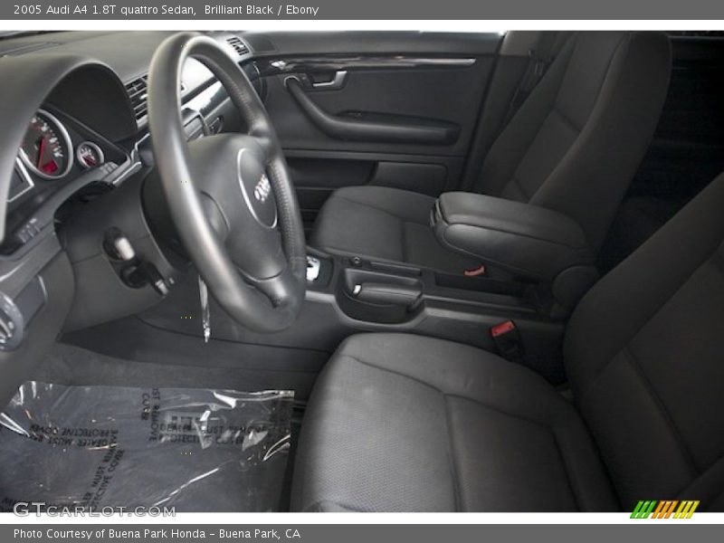 Brilliant Black / Ebony 2005 Audi A4 1.8T quattro Sedan