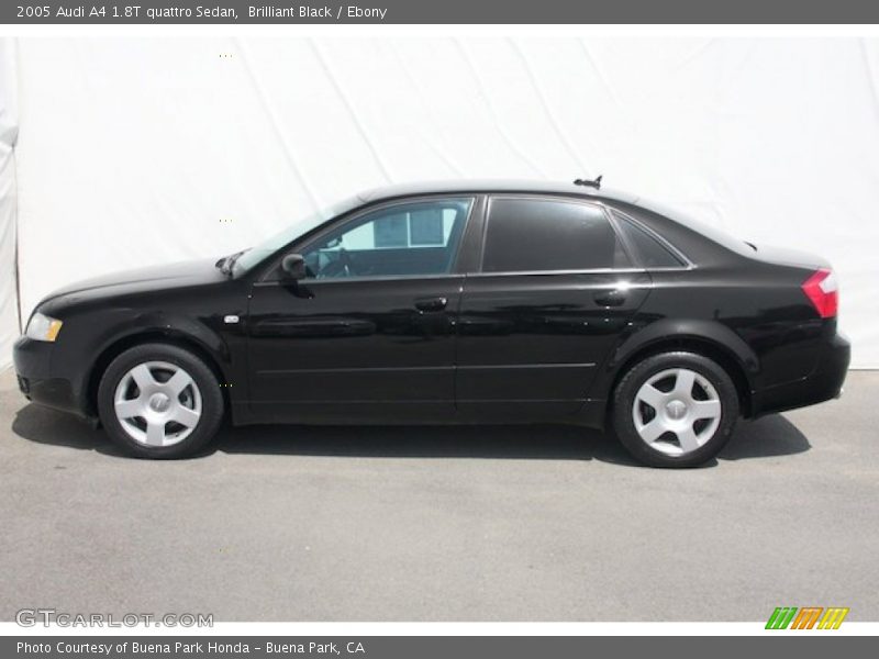 Brilliant Black / Ebony 2005 Audi A4 1.8T quattro Sedan