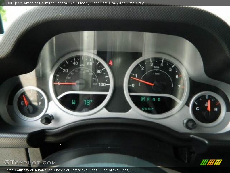 Black / Dark Slate Gray/Med Slate Gray 2008 Jeep Wrangler Unlimited Sahara 4x4
