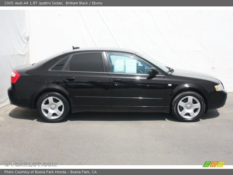 Brilliant Black / Ebony 2005 Audi A4 1.8T quattro Sedan