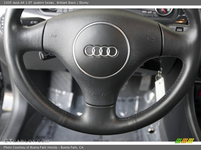Brilliant Black / Ebony 2005 Audi A4 1.8T quattro Sedan