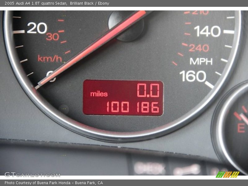 Brilliant Black / Ebony 2005 Audi A4 1.8T quattro Sedan