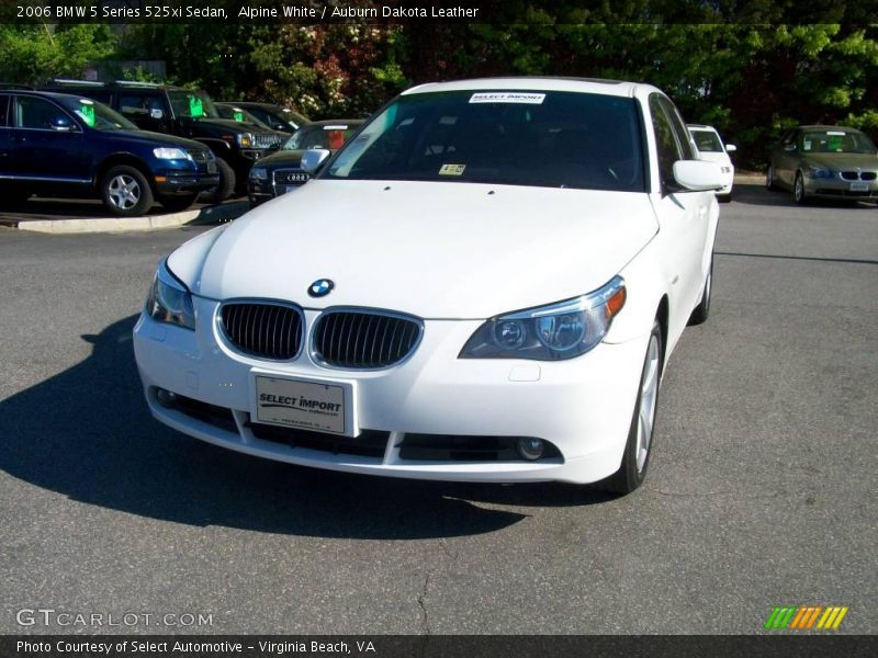 Alpine White / Auburn Dakota Leather 2006 BMW 5 Series 525xi Sedan