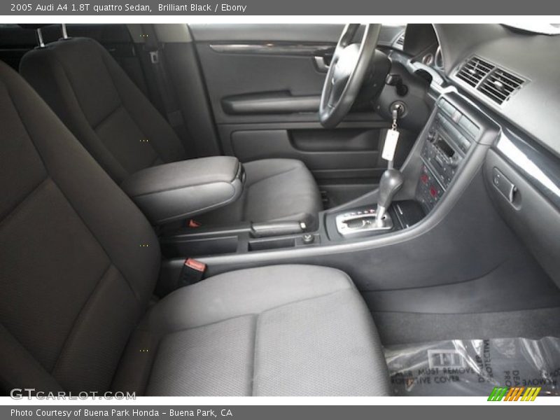 Brilliant Black / Ebony 2005 Audi A4 1.8T quattro Sedan
