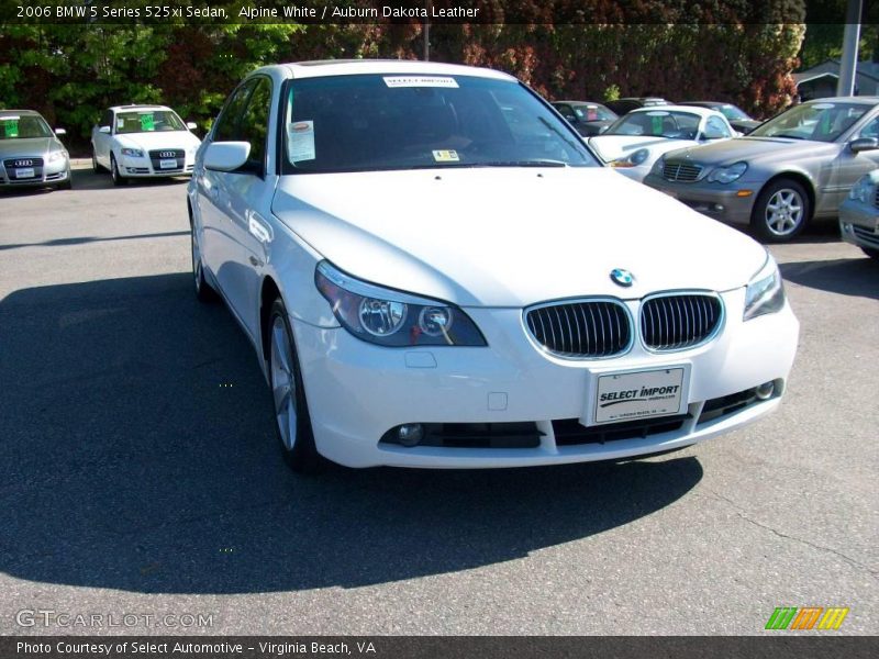Alpine White / Auburn Dakota Leather 2006 BMW 5 Series 525xi Sedan