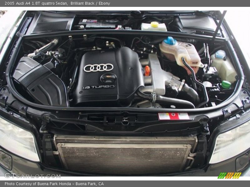 Brilliant Black / Ebony 2005 Audi A4 1.8T quattro Sedan