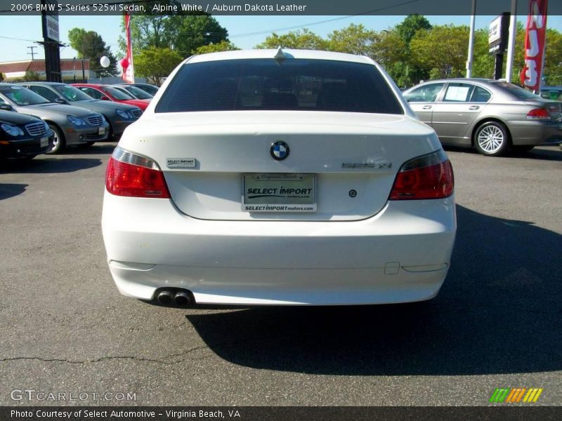 Alpine White / Auburn Dakota Leather 2006 BMW 5 Series 525xi Sedan