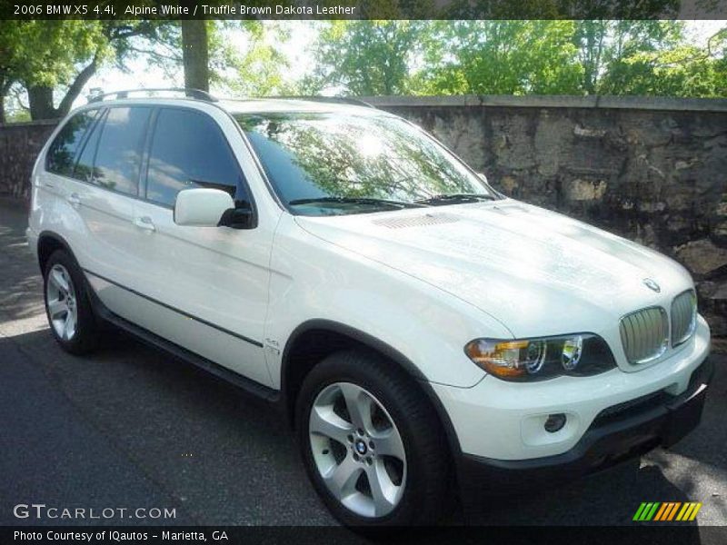 Alpine White / Truffle Brown Dakota Leather 2006 BMW X5 4.4i