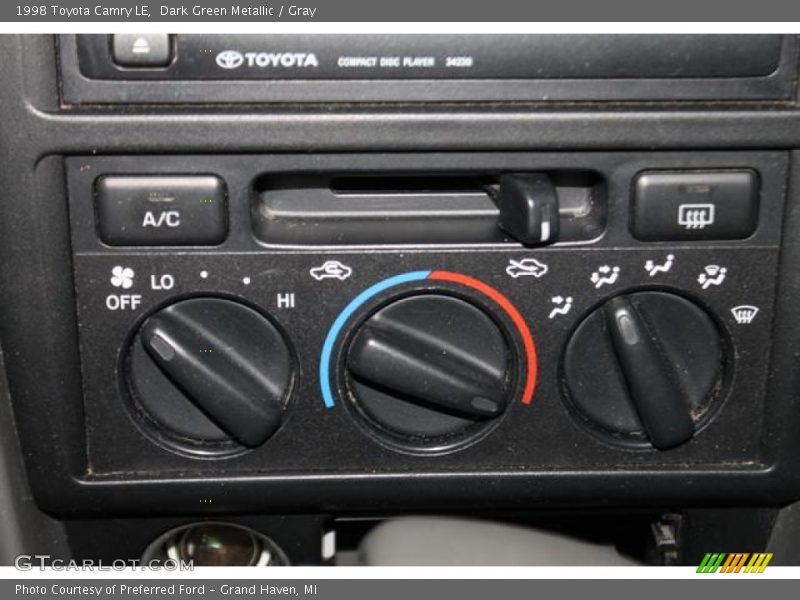 Controls of 1998 Camry LE