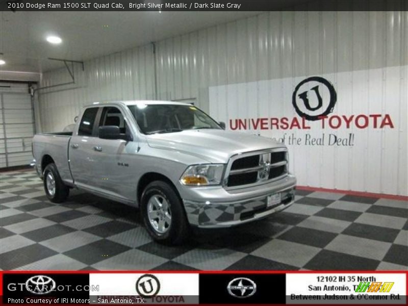 Bright Silver Metallic / Dark Slate Gray 2010 Dodge Ram 1500 SLT Quad Cab