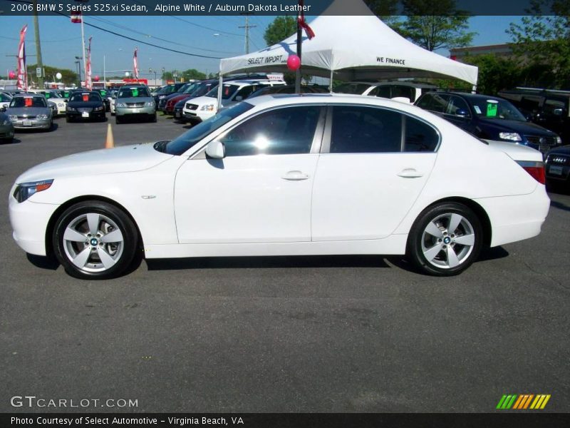 Alpine White / Auburn Dakota Leather 2006 BMW 5 Series 525xi Sedan