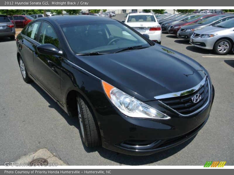Midnight Black / Gray 2012 Hyundai Sonata GLS