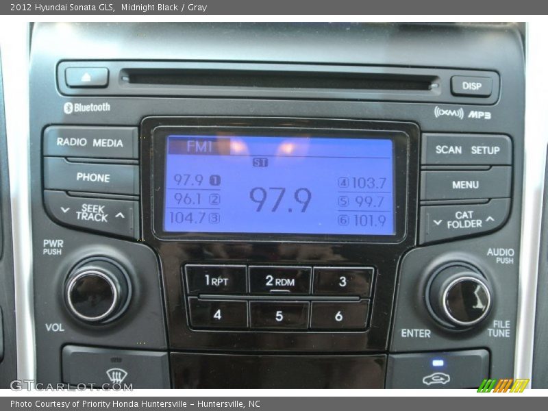 Midnight Black / Gray 2012 Hyundai Sonata GLS