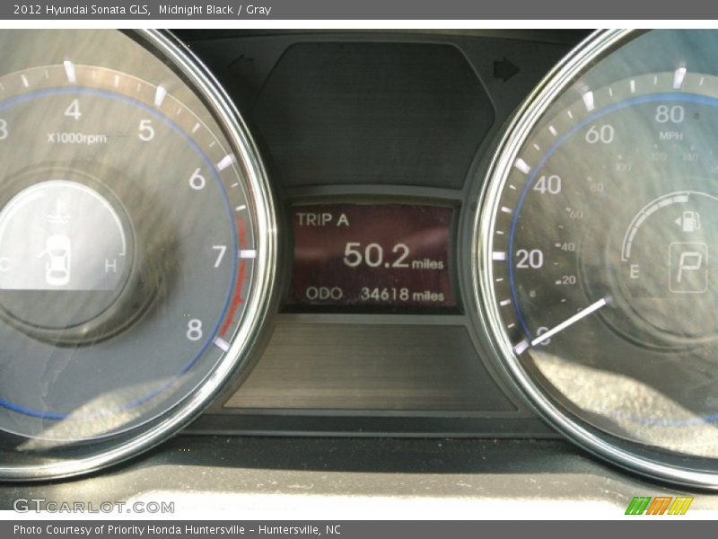 Midnight Black / Gray 2012 Hyundai Sonata GLS