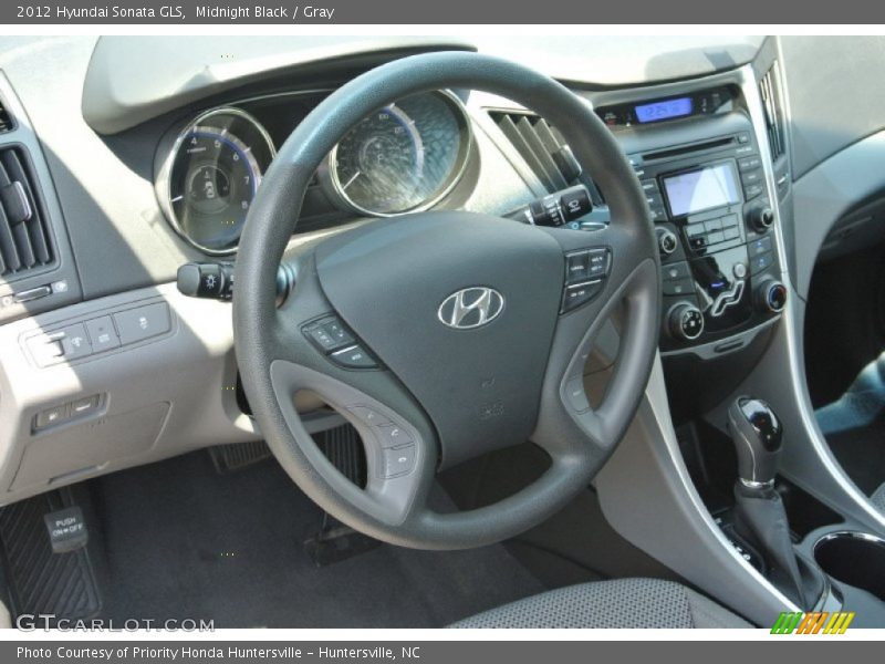 Midnight Black / Gray 2012 Hyundai Sonata GLS