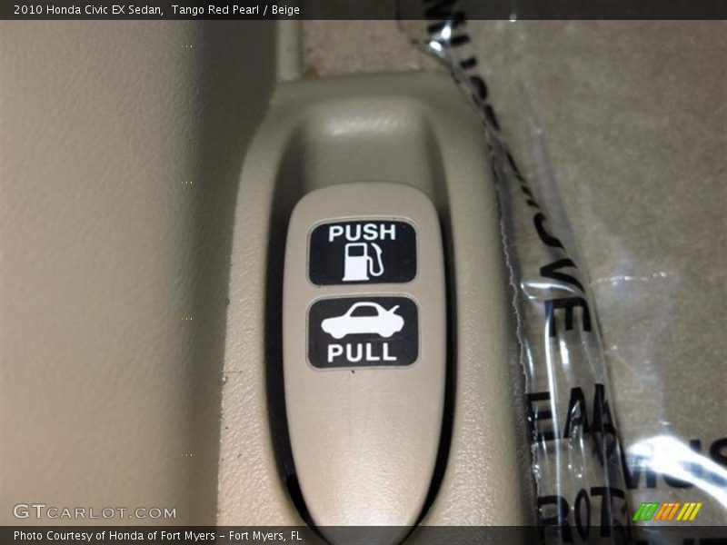 Tango Red Pearl / Beige 2010 Honda Civic EX Sedan