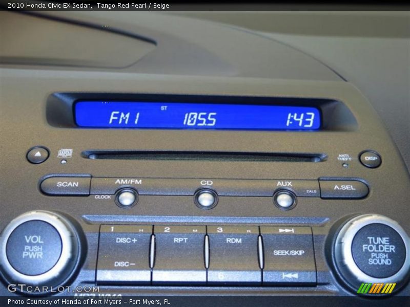 Controls of 2010 Civic EX Sedan