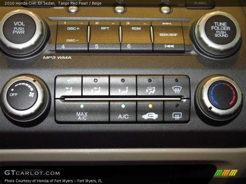 Controls of 2010 Civic EX Sedan