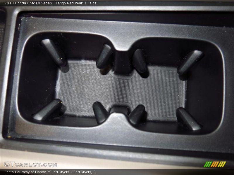 Tango Red Pearl / Beige 2010 Honda Civic EX Sedan