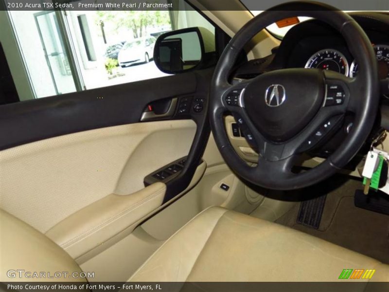 Premium White Pearl / Parchment 2010 Acura TSX Sedan