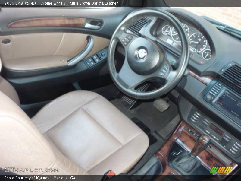 Alpine White / Truffle Brown Dakota Leather 2006 BMW X5 4.4i