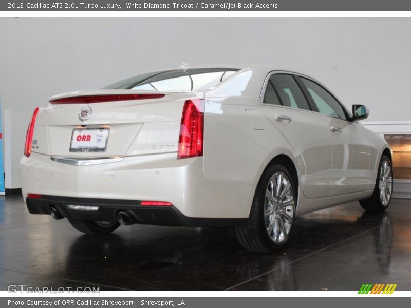 White Diamond Tricoat / Caramel/Jet Black Accents 2013 Cadillac ATS 2.0L Turbo Luxury