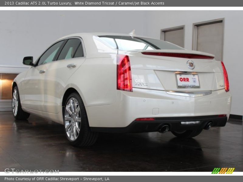 White Diamond Tricoat / Caramel/Jet Black Accents 2013 Cadillac ATS 2.0L Turbo Luxury