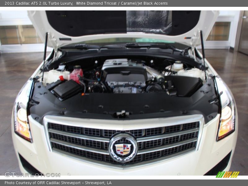 White Diamond Tricoat / Caramel/Jet Black Accents 2013 Cadillac ATS 2.0L Turbo Luxury