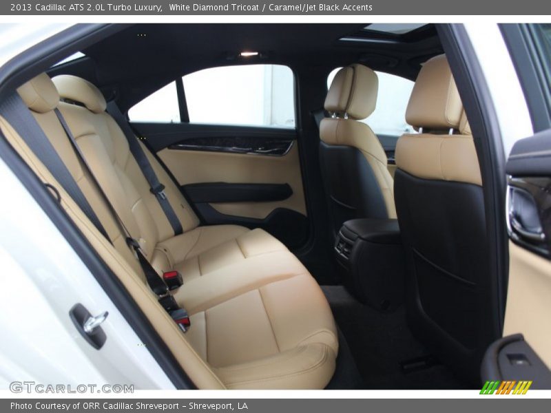 White Diamond Tricoat / Caramel/Jet Black Accents 2013 Cadillac ATS 2.0L Turbo Luxury
