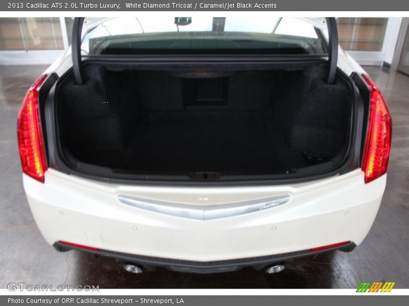 White Diamond Tricoat / Caramel/Jet Black Accents 2013 Cadillac ATS 2.0L Turbo Luxury
