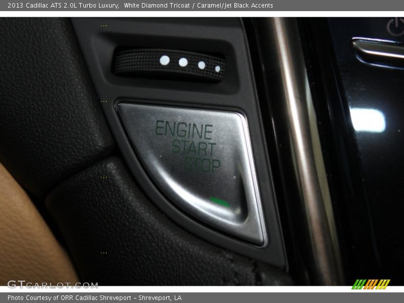 White Diamond Tricoat / Caramel/Jet Black Accents 2013 Cadillac ATS 2.0L Turbo Luxury