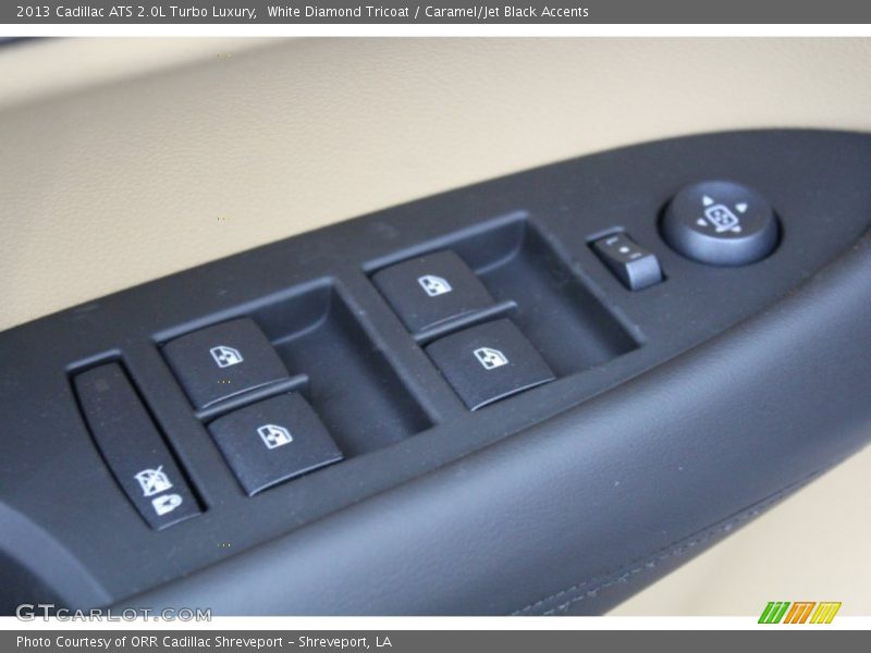 White Diamond Tricoat / Caramel/Jet Black Accents 2013 Cadillac ATS 2.0L Turbo Luxury